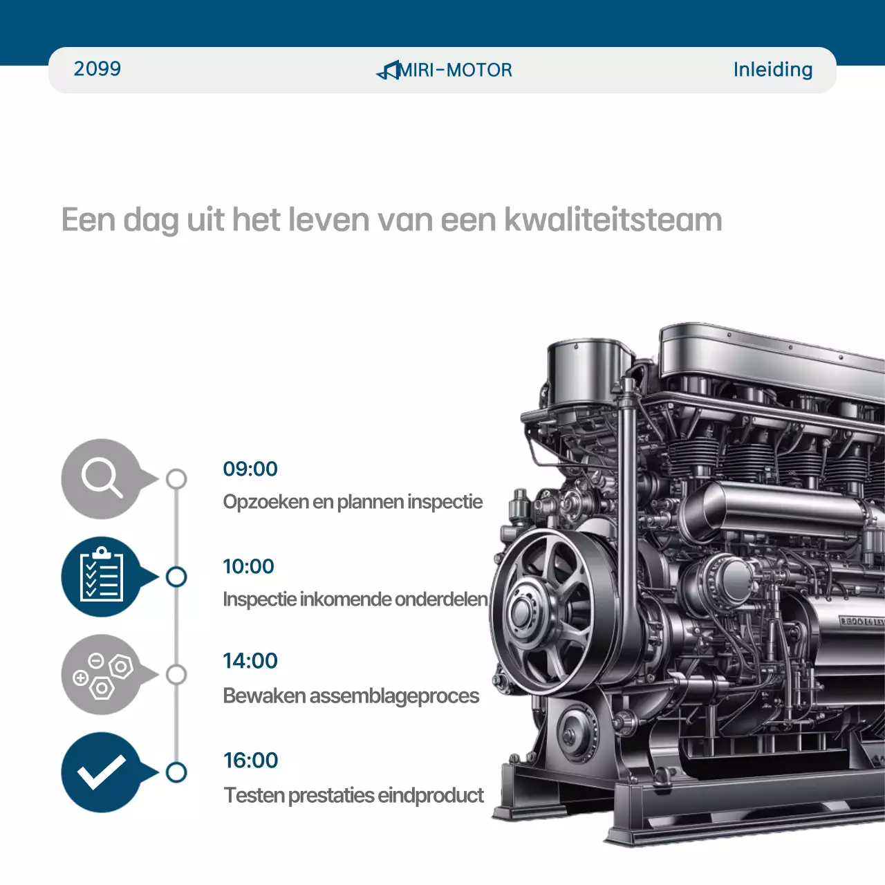 Blauwe Moderne Kwaliteitsmanagement Promotie