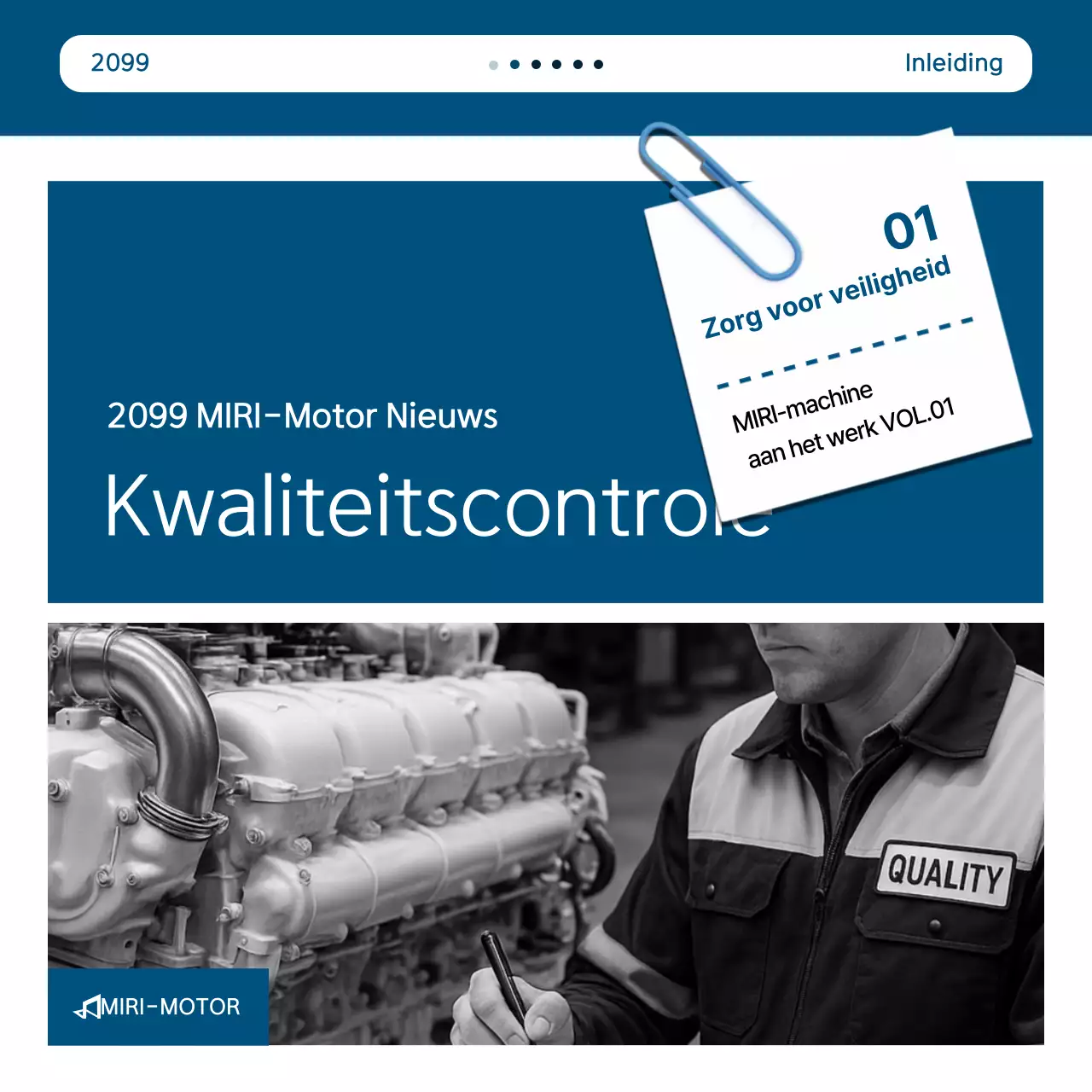 Blauwe Moderne Kwaliteitsmanagement Promotie