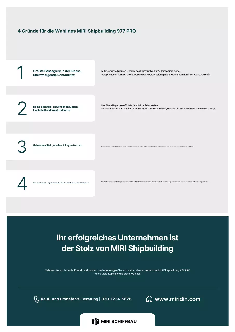 Graue moderne Produktwerbung für die Schifffahrtsindustrie