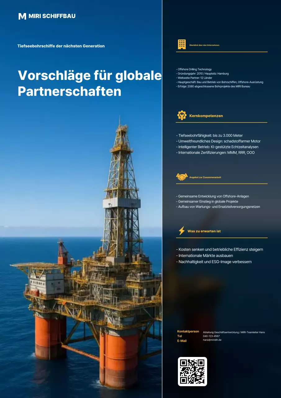 Blauer moderner Marine-Vorschlag