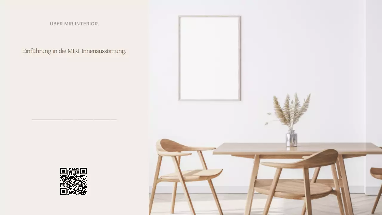 Beige minimalistische Innenwerbung