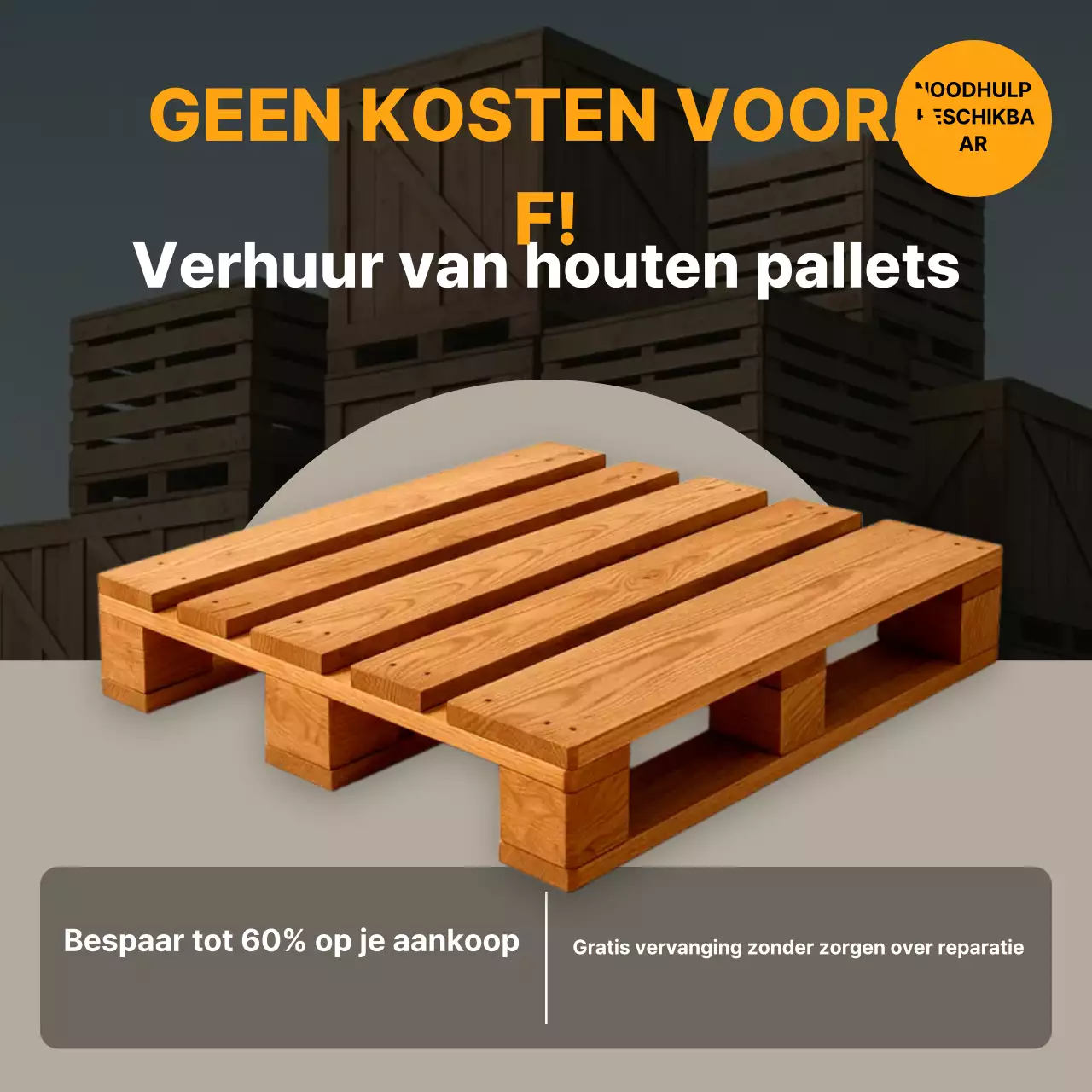 Oranje Moderne Logistiek Advertentie