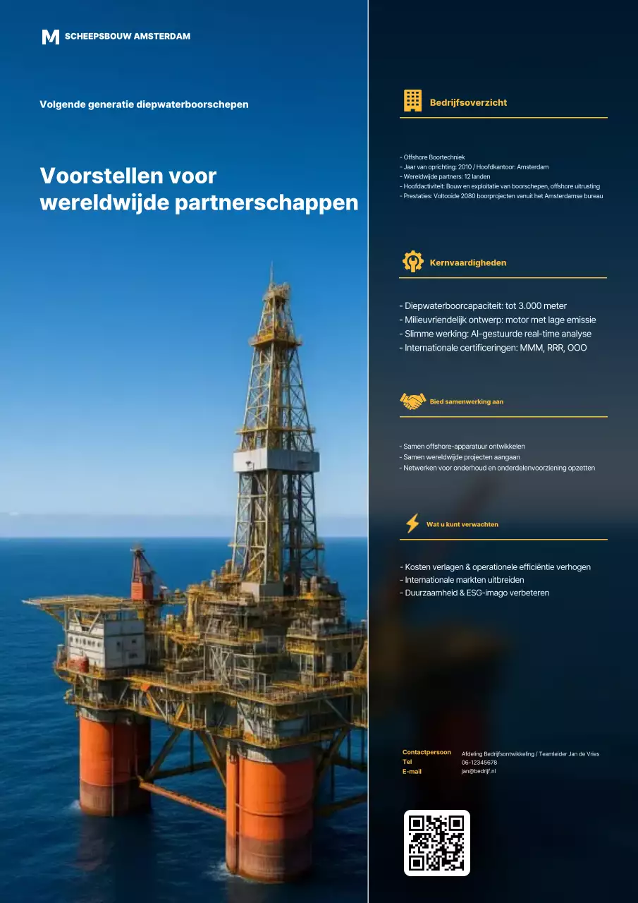 Blauw Modern Marine Voorstel