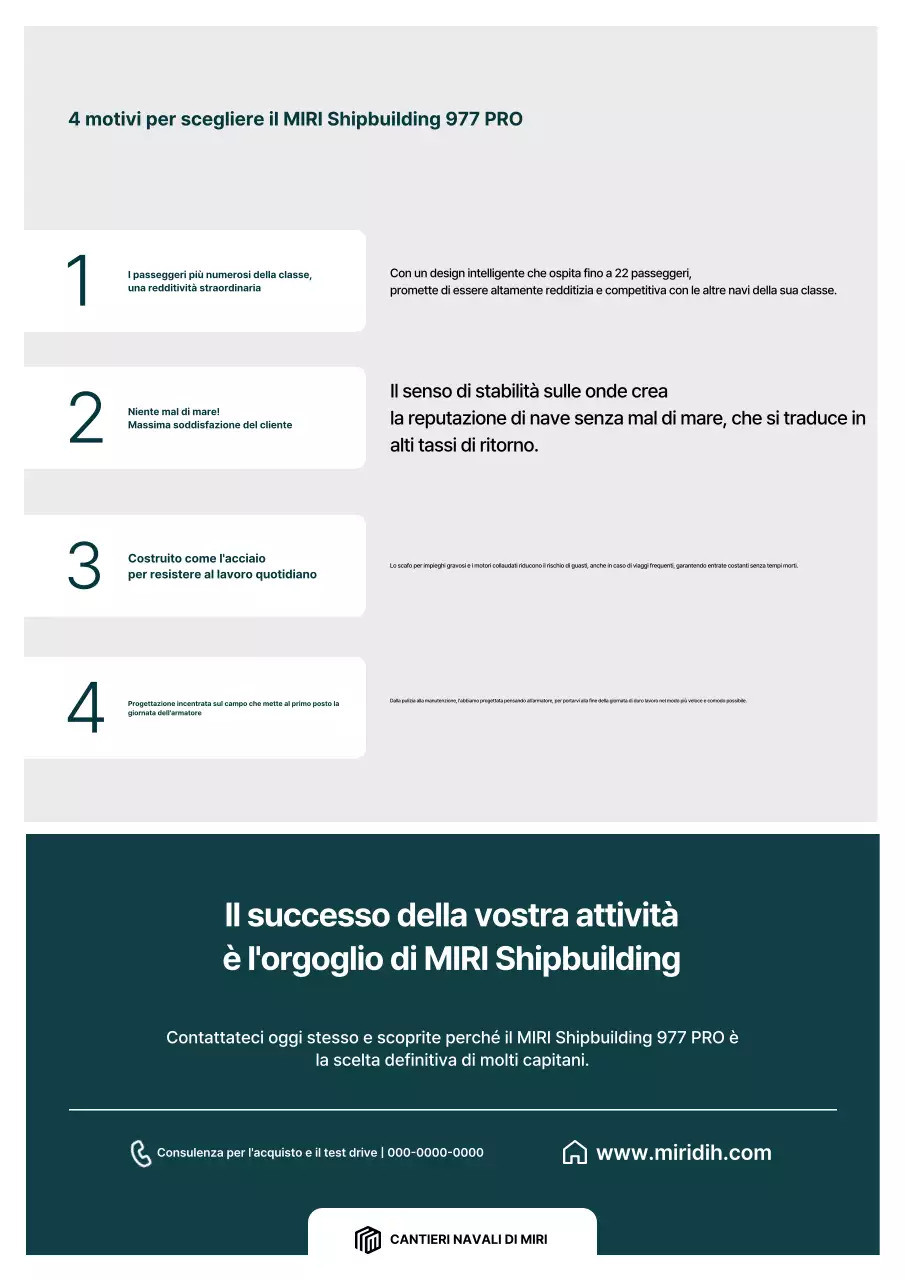 Promozione del prodotto Gray Modern Marine Industry