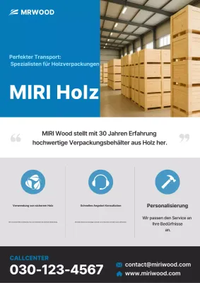 Blaue moderne Verpackungswerbung