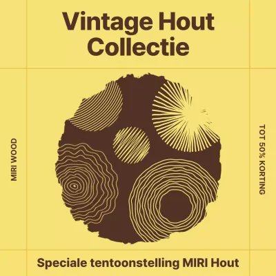 Beige Vintage Wood Tentoonstelling