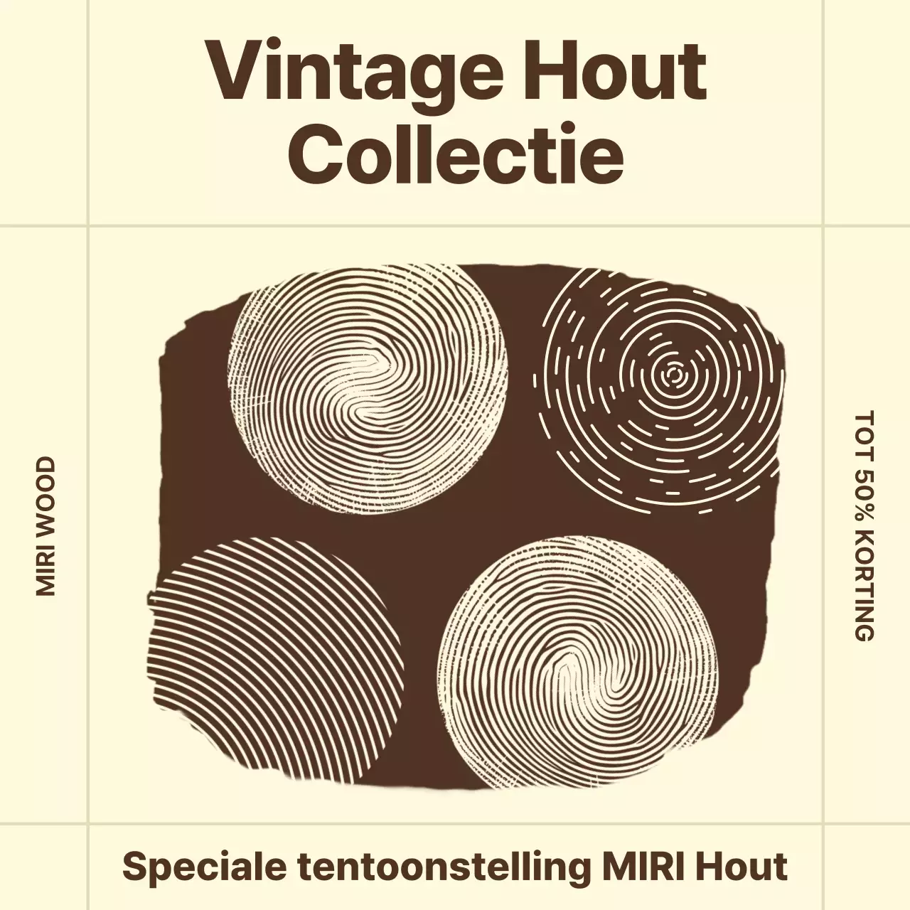 Beige Vintage Interieur Tentoonstelling