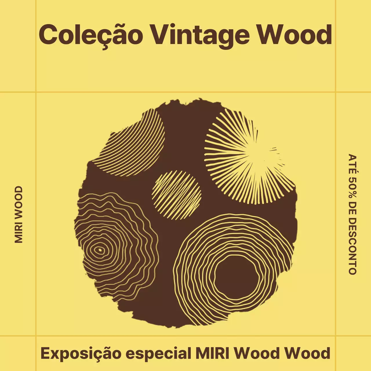 Exposição de Madeira Vintage Bege