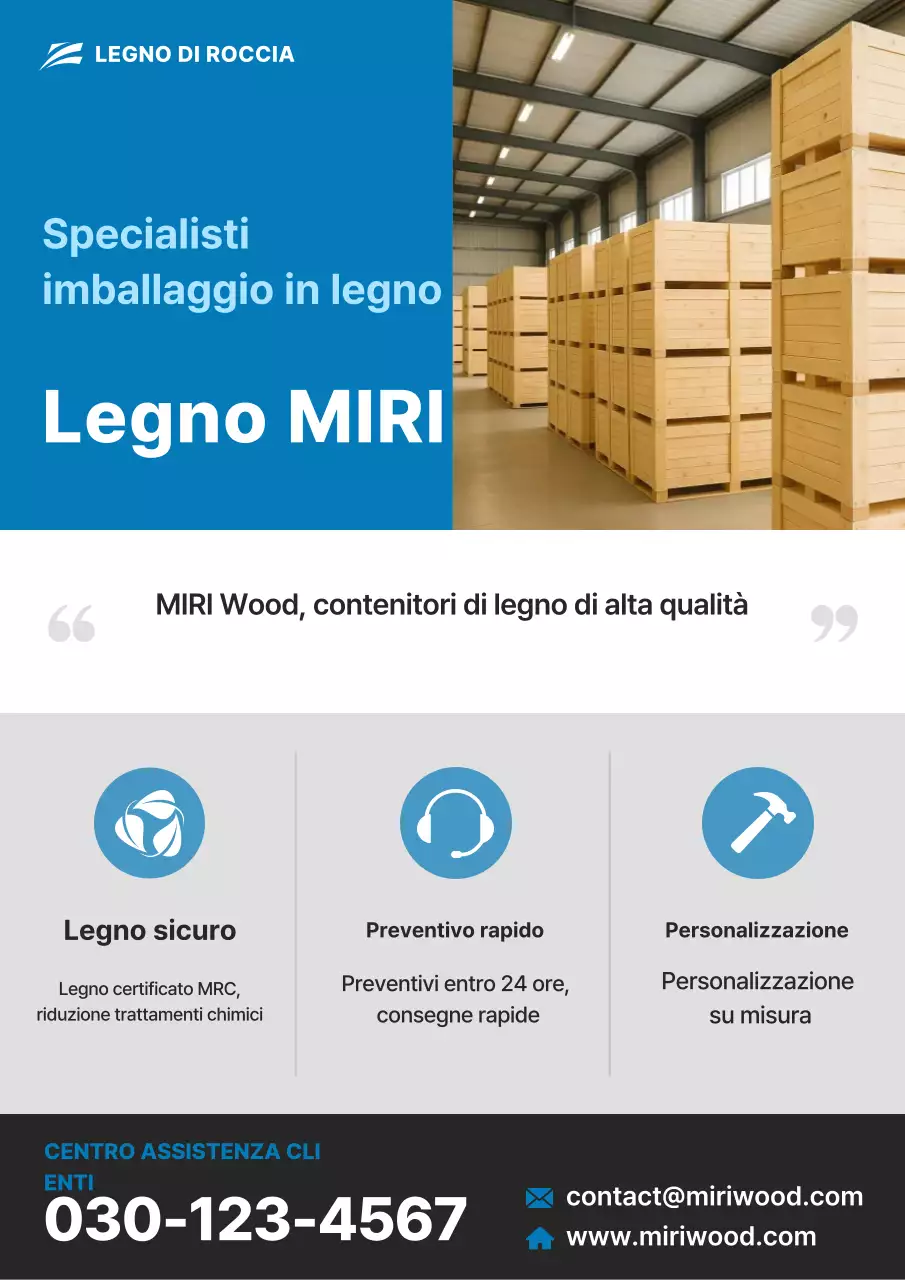 Pubblicità di imballaggi moderni blu