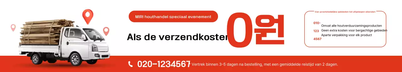 Promotie van Red Modern Delivery-evenementen