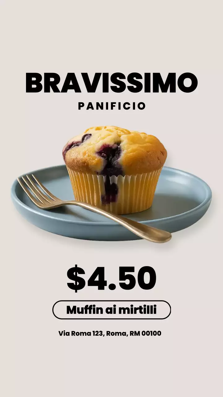 Pubblicità di Beige Minimal Bakery