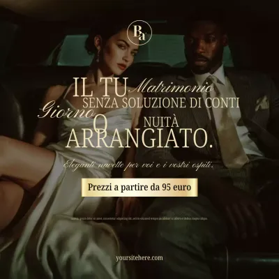 Post di Instagram sulla promozione di Elegant Wedding Shuttles