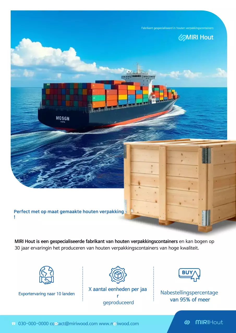 Blauwe moderne logistieke advertentie