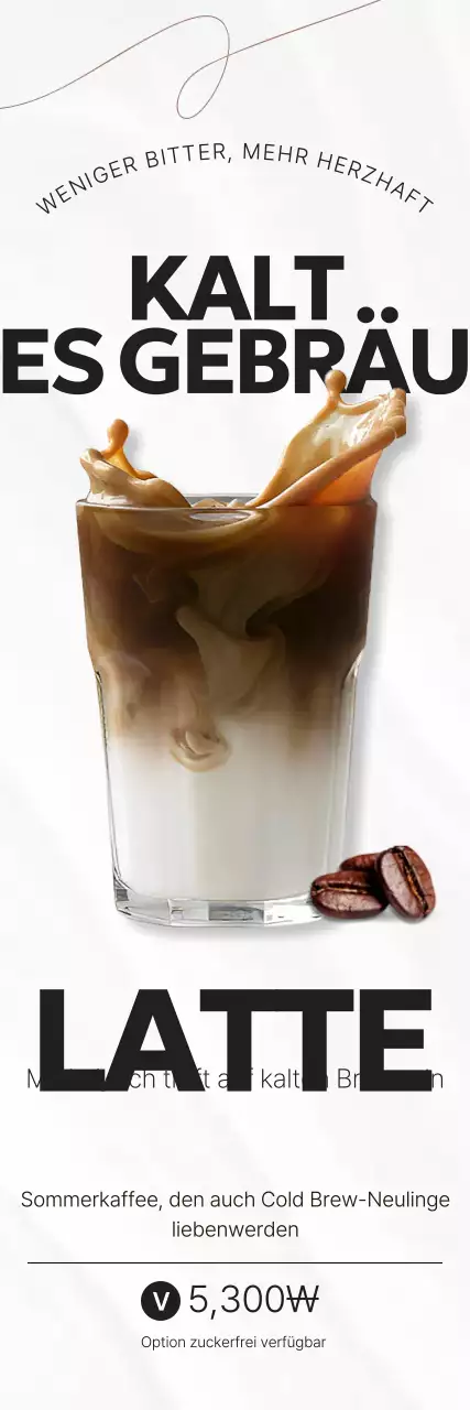 Weiße moderne Kaffeeanzeige