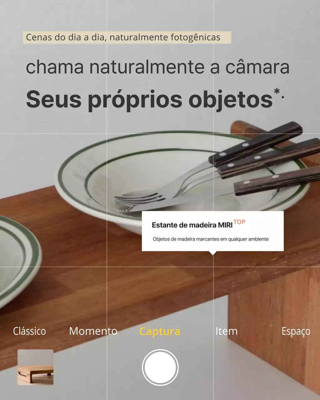 Promoção de produtos de interiores modernos em bege