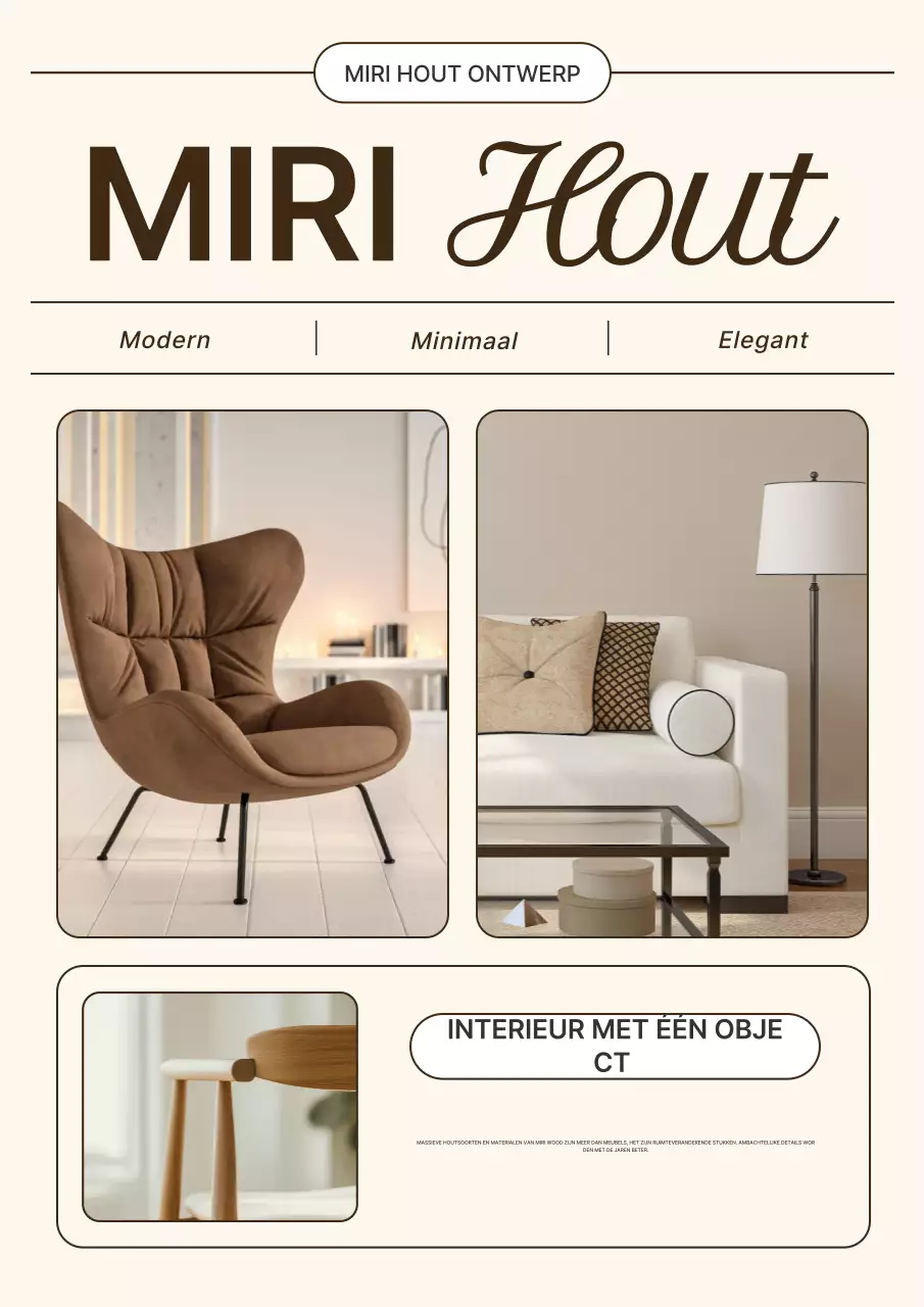 Beige moderne interieurpromotie