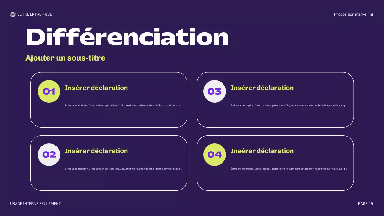 Proposition de planification moderne de Bora