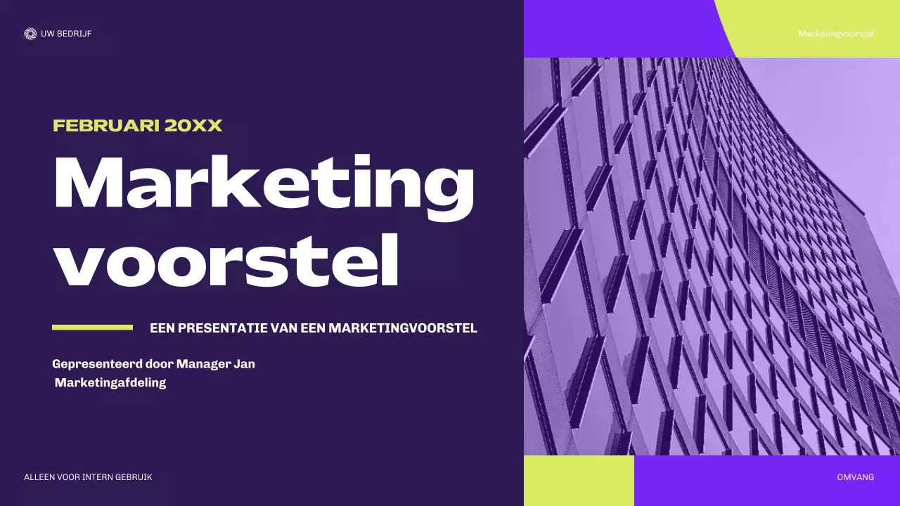 Bora Modern Planningsvoorstel