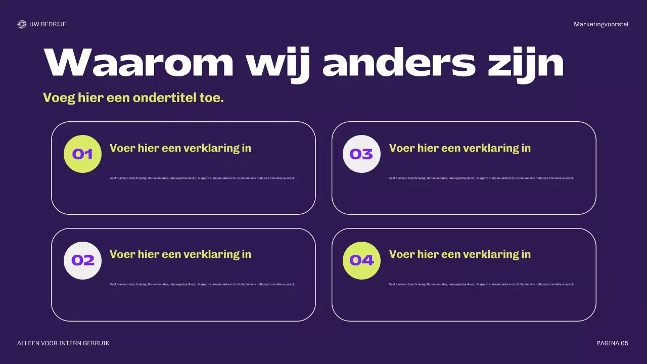 Bora Modern Planningsvoorstel