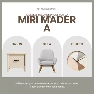 Anuncio de muebles modernos beige