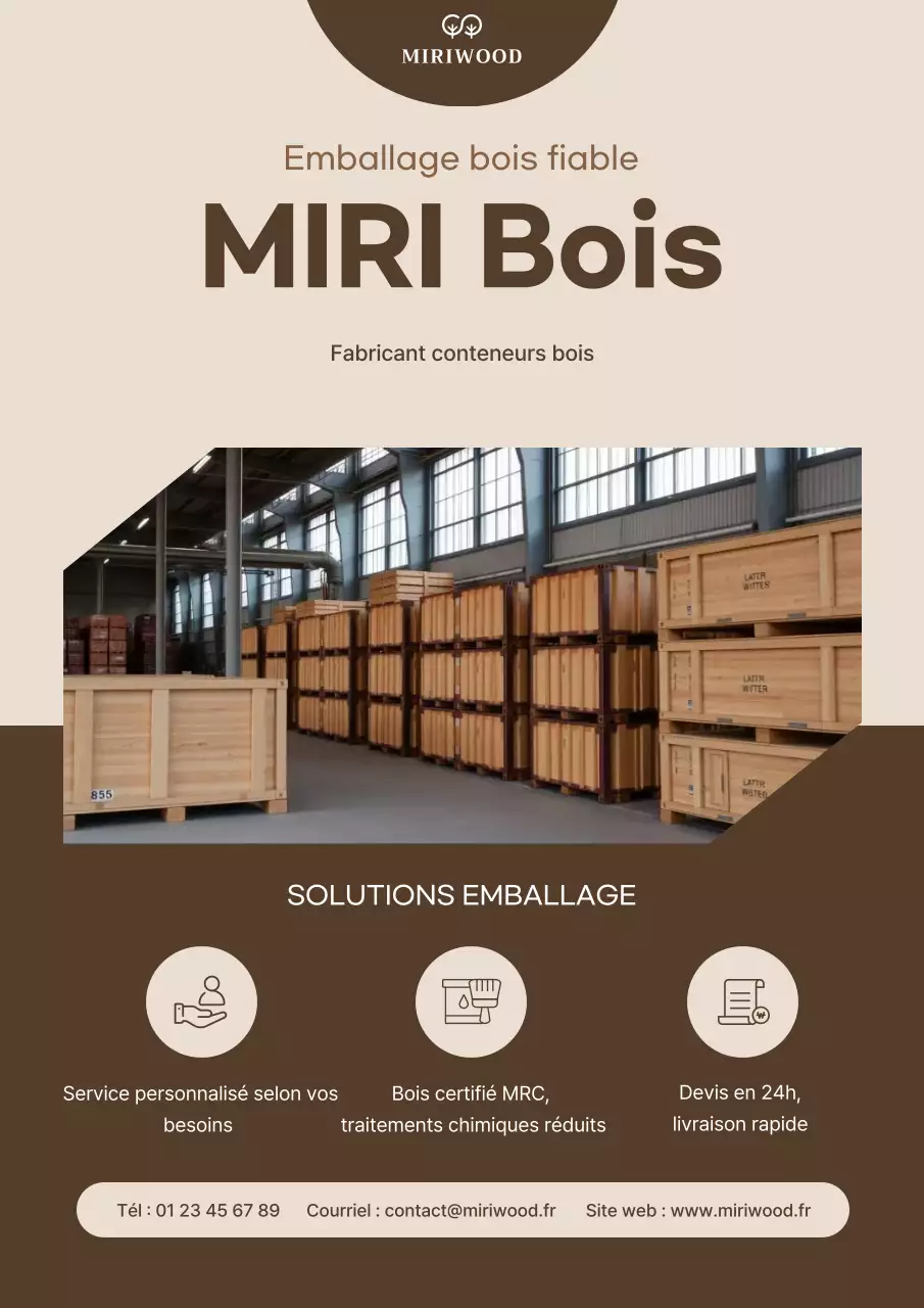 Publicité d'emballage simple beige