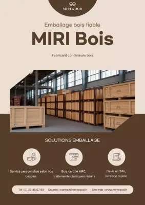 Publicité d'emballage simple beige