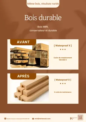 Publicité pour les matériaux de construction modernes de Brown