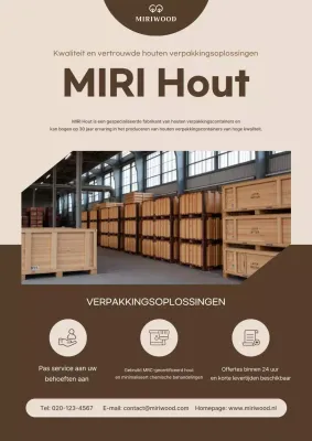 Beige eenvoudige verpakkingsadvertentie