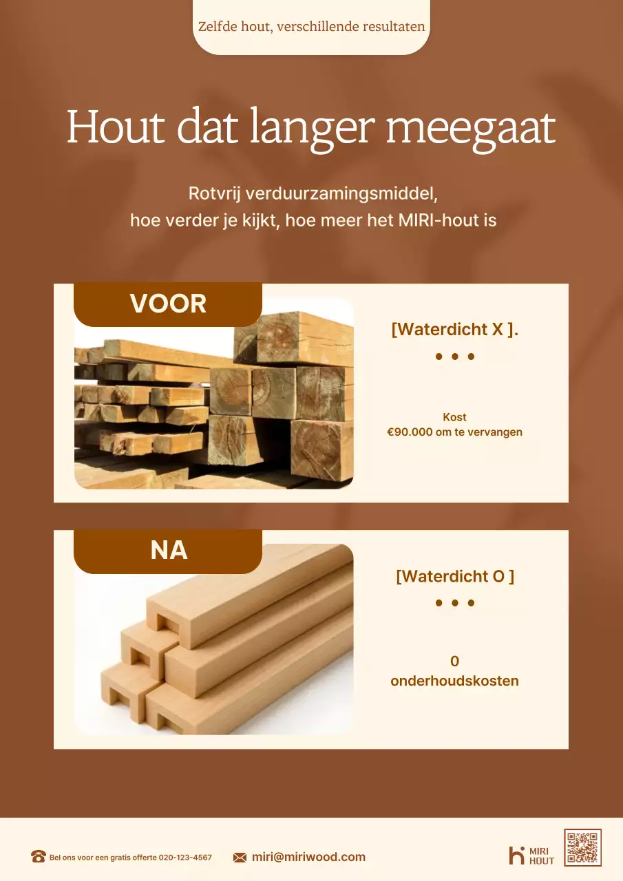 Advertentie voor bruine moderne bouwmaterialen