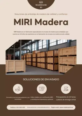 Anuncio de embalaje simple en color beige