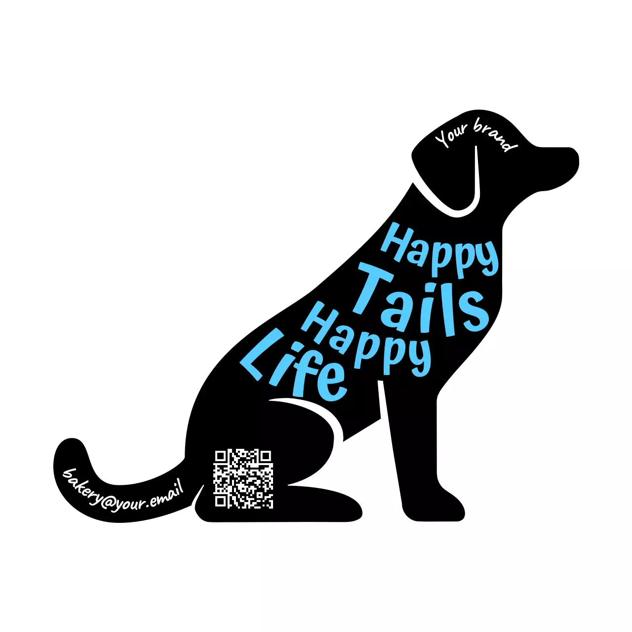 黒 シンプル ペット ラベル イラスト