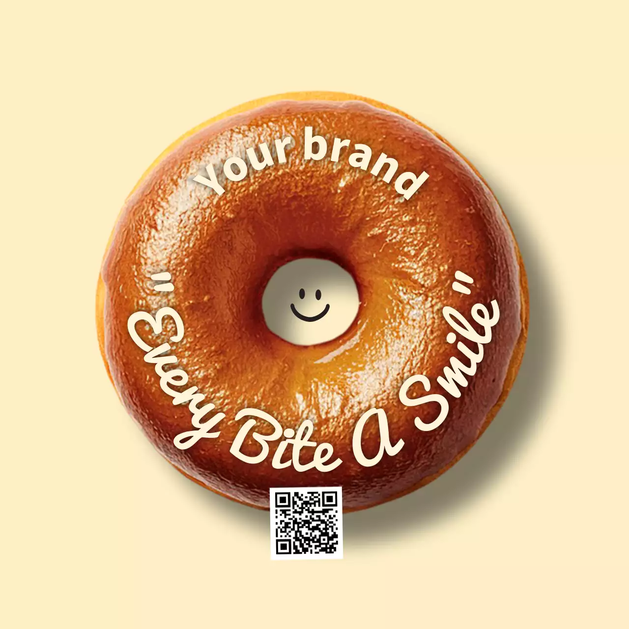 ベージュ かわいい ドーナツ ポスター 写真