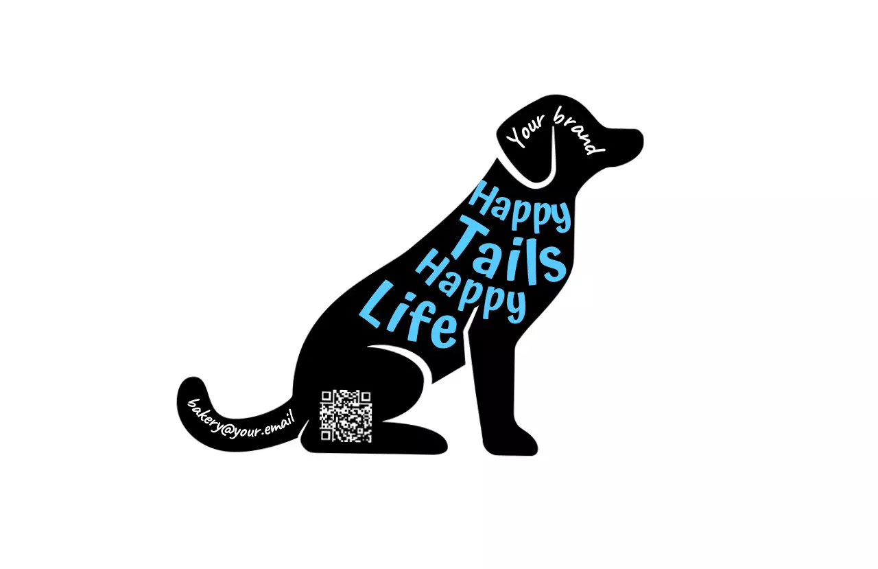 黒 シンプル ペット ロゴ イラスト