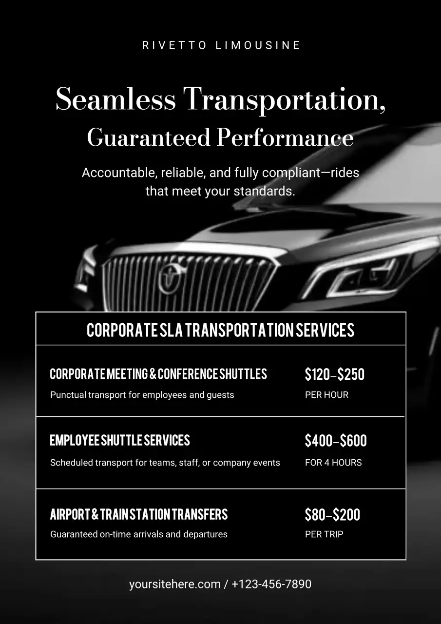 Professional Transportation Advertisement Web Poster