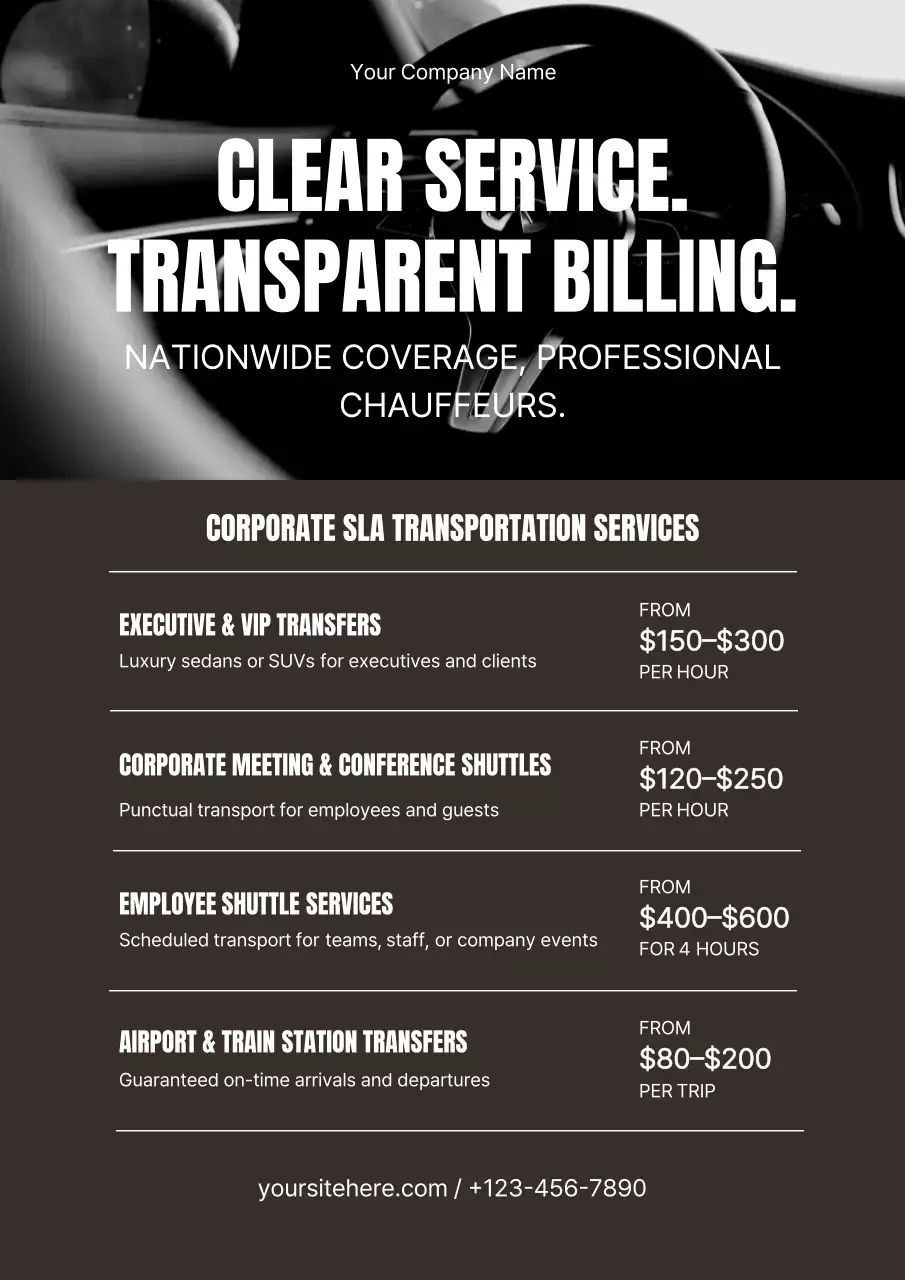 Modern Transportation Advertisement Web Poster