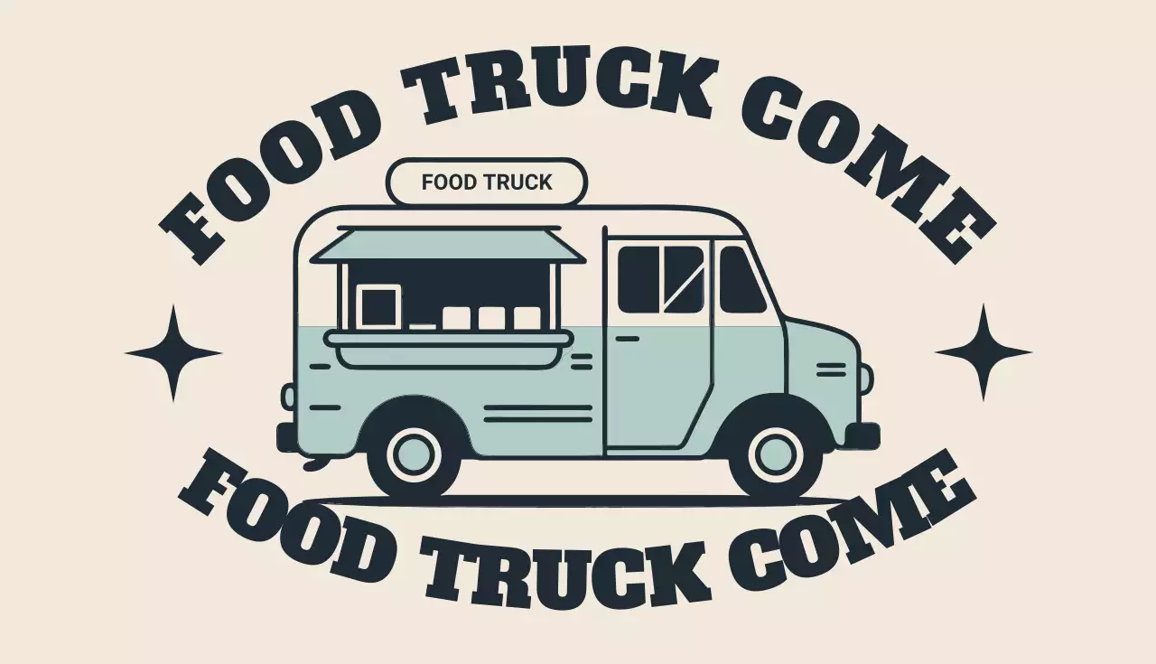 navy modern food card