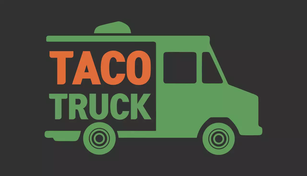 orange modern food business card