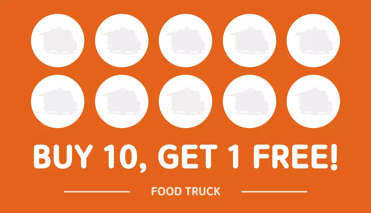 Orange simple food truck promotion