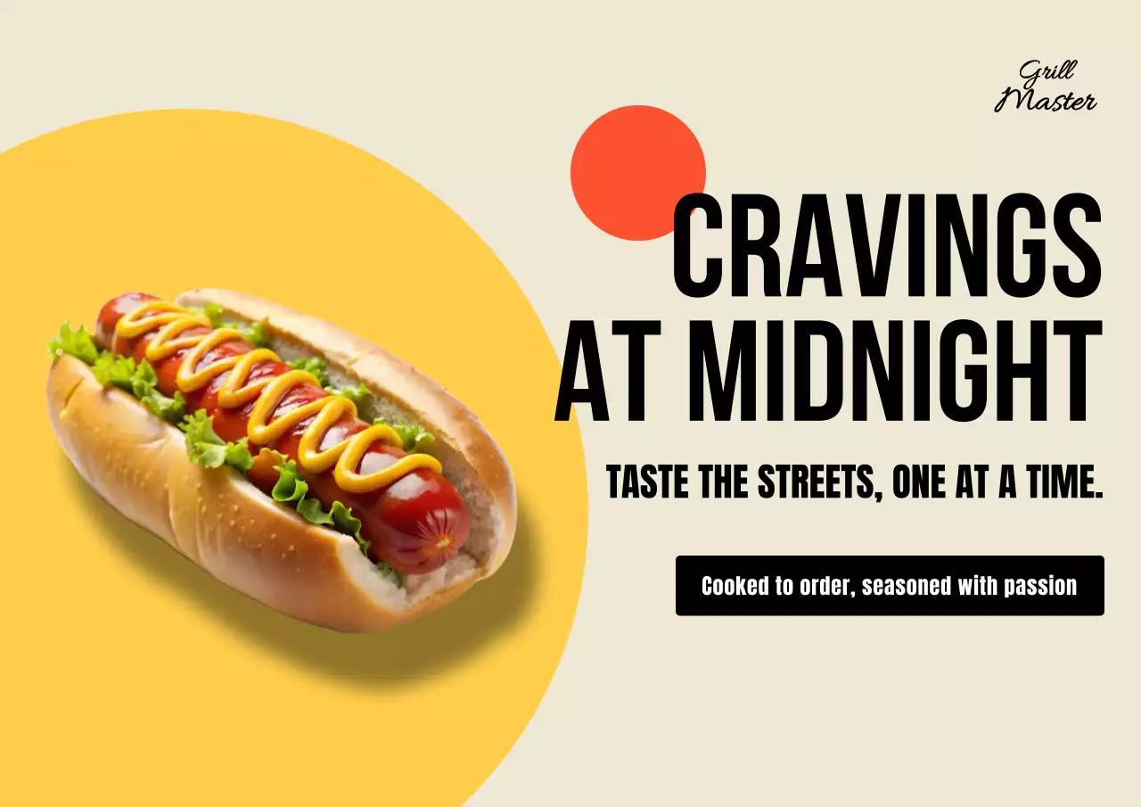 Midnight BBQ Cravings Poster