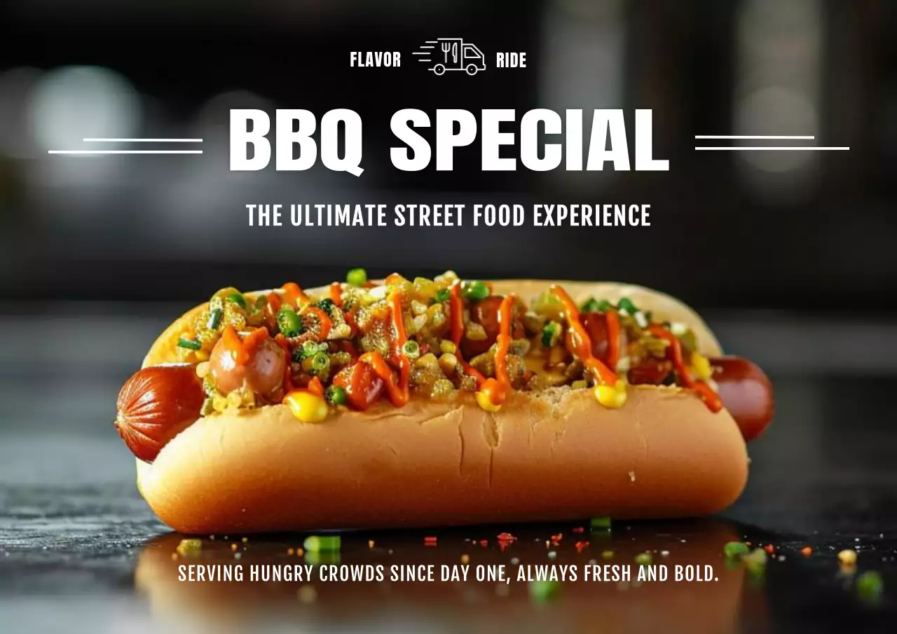 Flavor Ride BBQ Special Poster