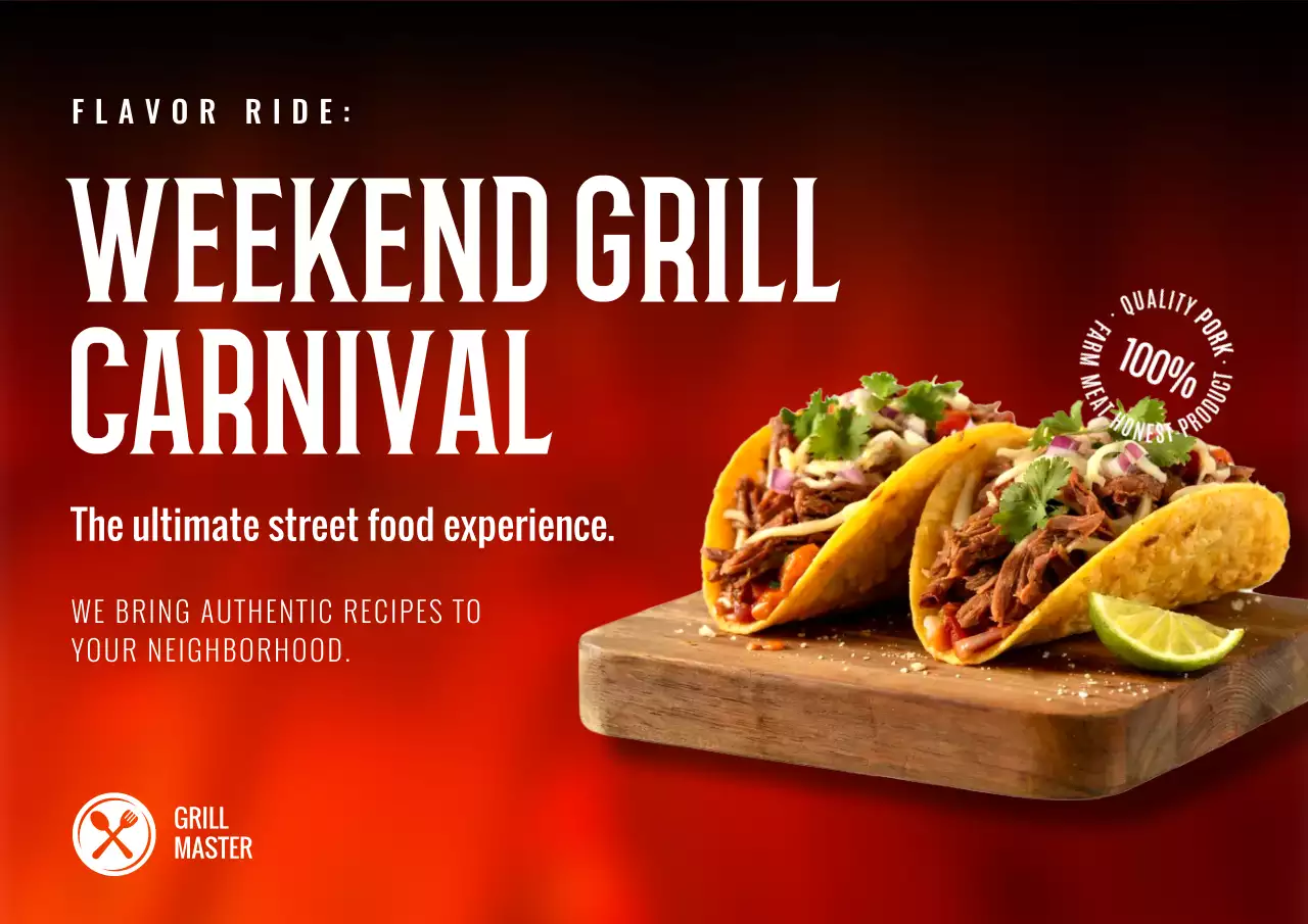 Weekend BBQ Carnival Poster