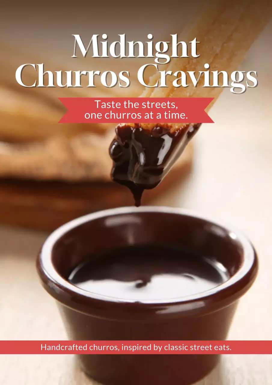Brown Rustic Churros Advertisement Poster