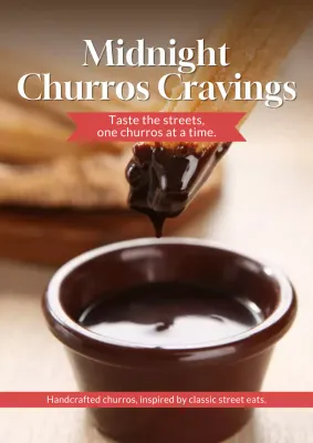 Brown Rustic Churros Advertisement Poster