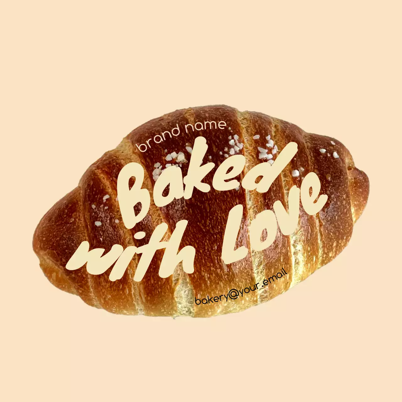 アイボリー キュート ベーカリー ラベル 写真