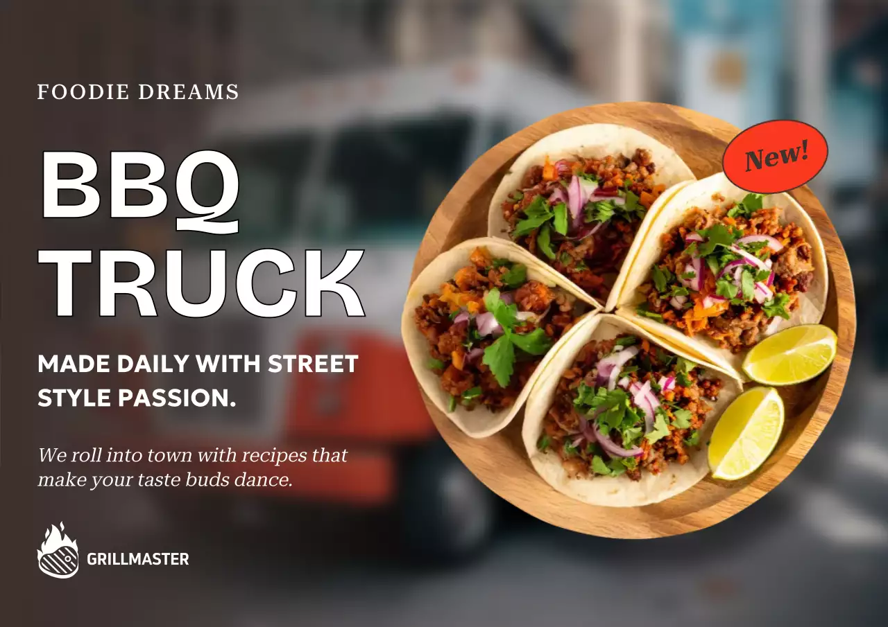 Foodie Dreams BBQ Truck Poster