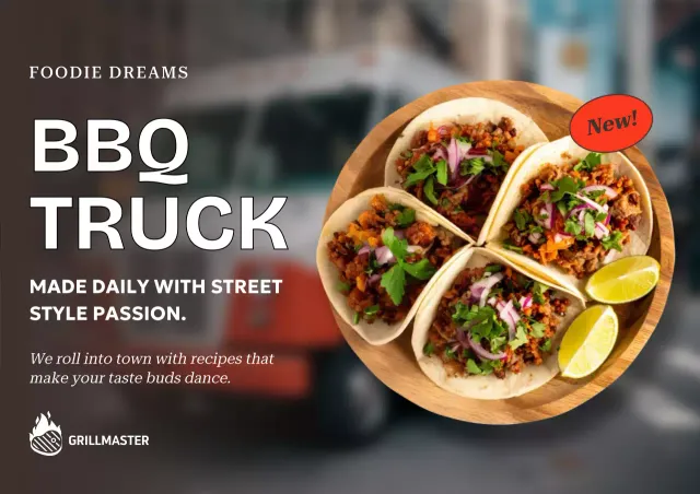 Foodie Dreams BBQ Truck Poster