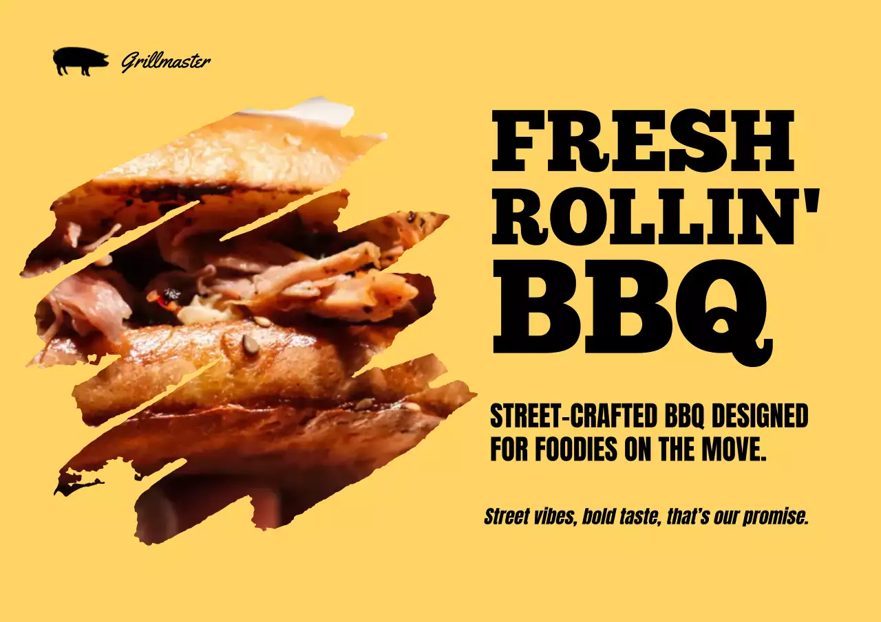 Fresh Rollin BBQ Poster