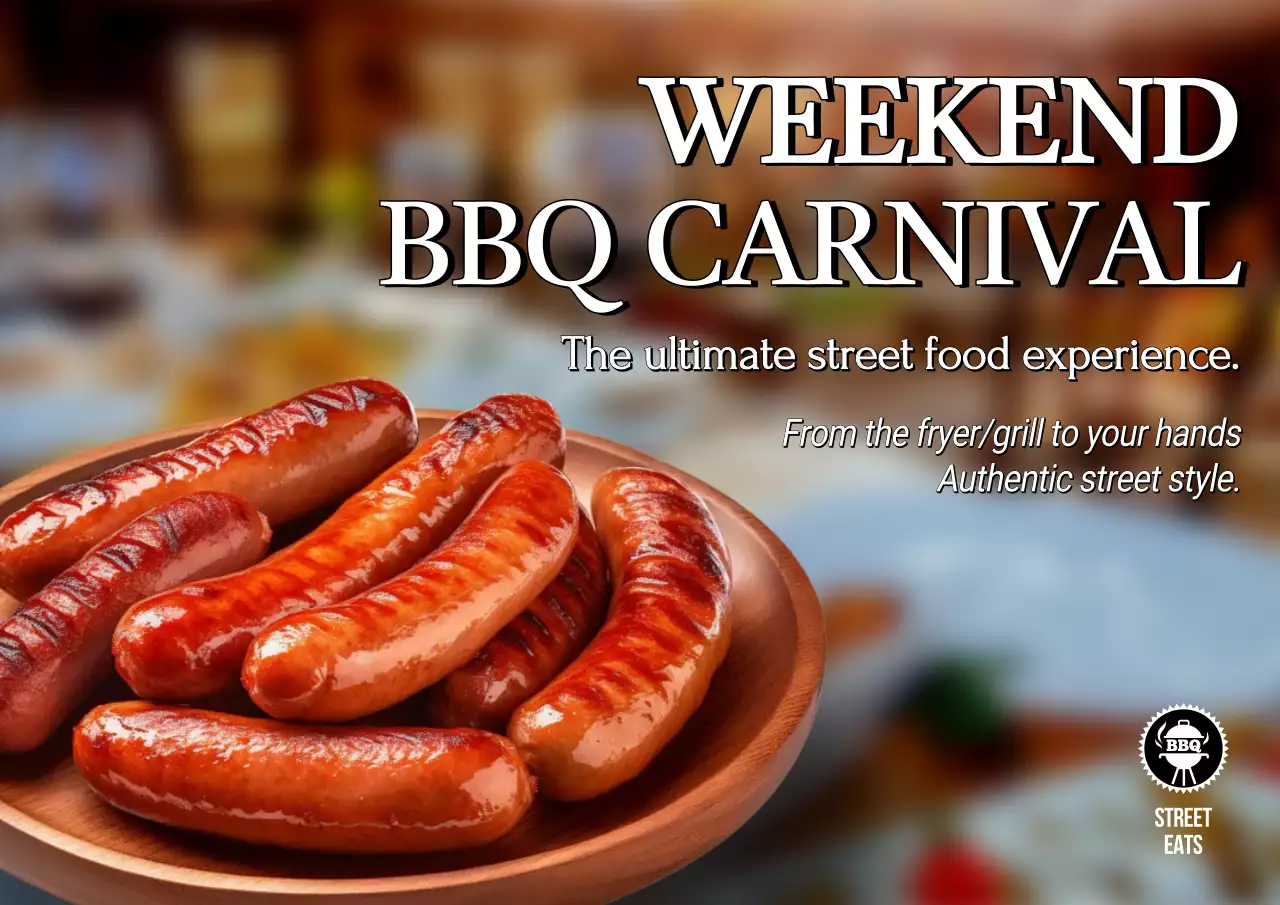 Weekend BBQ Carnival Poster