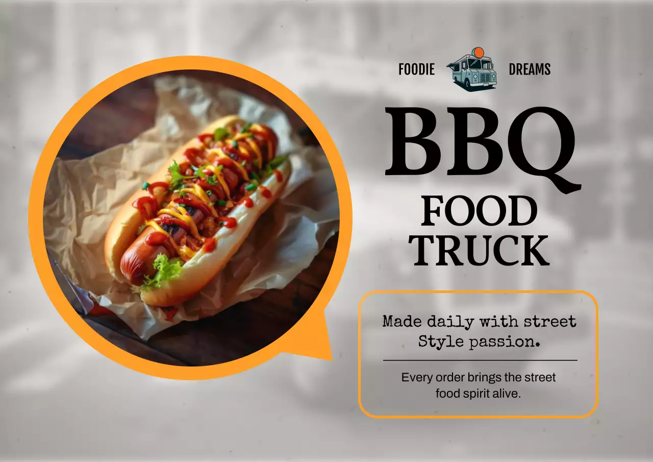 Foodie Dreams BBQ Truck Poster