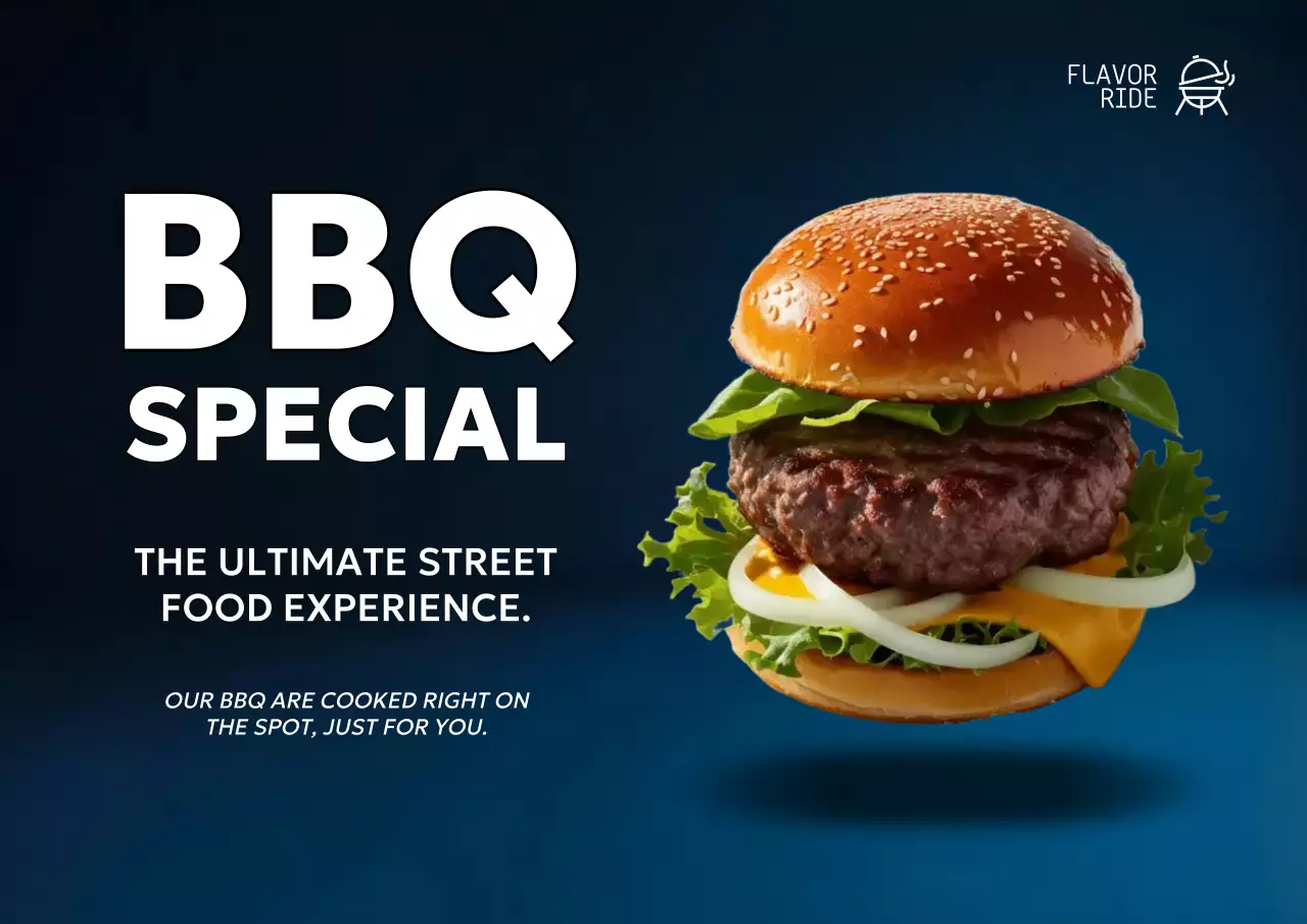 Flavor Ride BBQ Special Poster